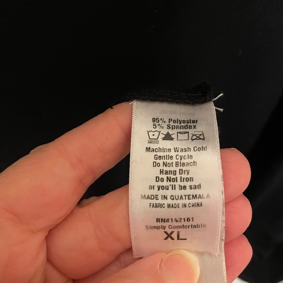 Lularoe Black Boyfriend Tee, Size XL - Picture 4 of 5